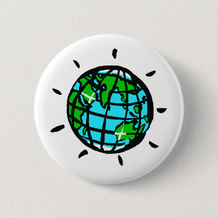 Planet Earth -Conservation - Ecology - Nature 6 Cm Round Badge