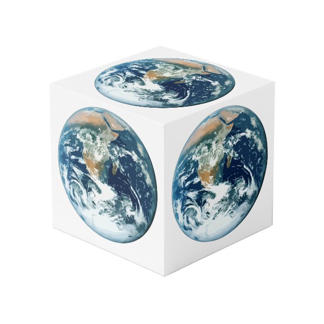 Planet Earth Cube (Front Angled)