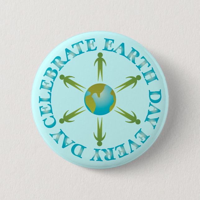 Planet Earth Day T-shirt Gift 6 Cm Round Badge (Front)