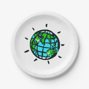 Planet EARTH - Earth Day -Conservation - Party  Paper Plate