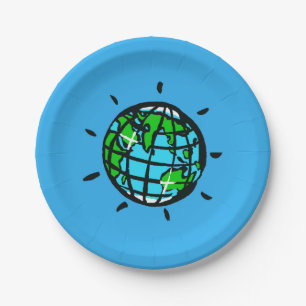 Planet EARTH -Earth Day - Conservation - Party Paper Plate