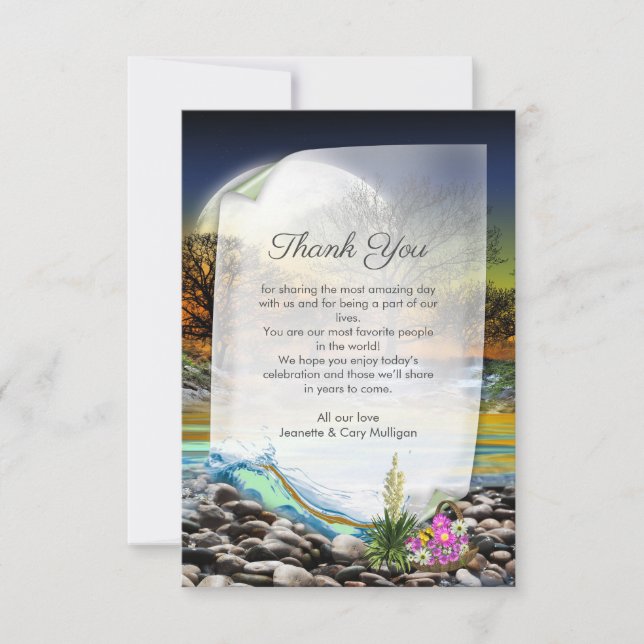 Planet Earth Element Thank You Card (Front)