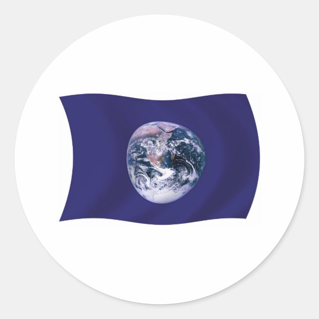 Planet Earth Flag Sticker (Front)