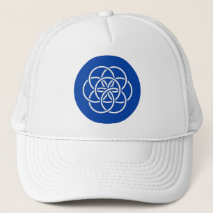 Planet earth flag trucker hat