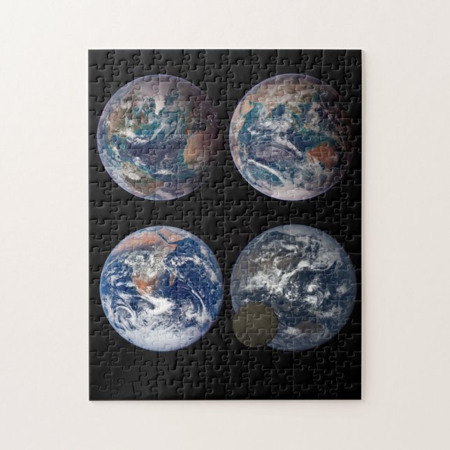 Planet Earth from different views NASA images Jigsaw Puzzle (Vertical)