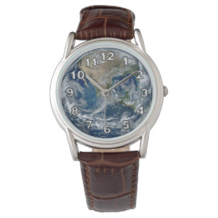 Planet Earth from Outer Space with Clouds Watch