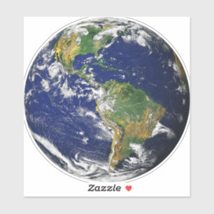 PLANET EARTH FROM SPACE 6” Sq. Laptop Skin Sticker