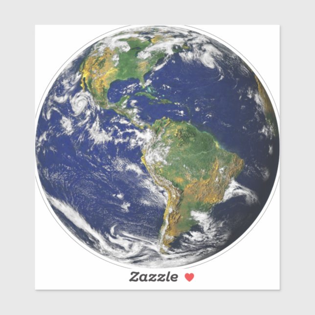 PLANET EARTH FROM SPACE 6” Sq. Laptop Skin Sticker (Sheet)