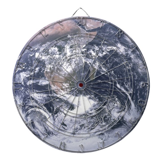 Planet Earth From Space Earth Day Dartboard (Front)