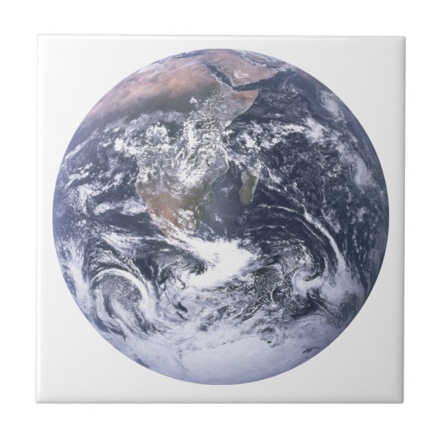 Planet Earth From Space Earth Day Tile (Front)