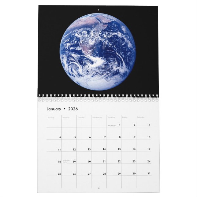 Planet Earth from Universe Calendar (Jan 2026)