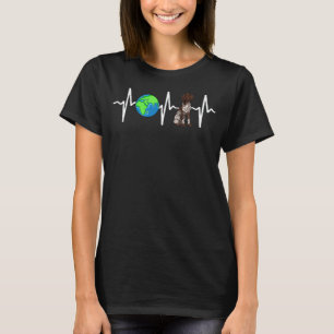 Planet Earth German Shorthaired Pointer Heartbeat T-Shirt