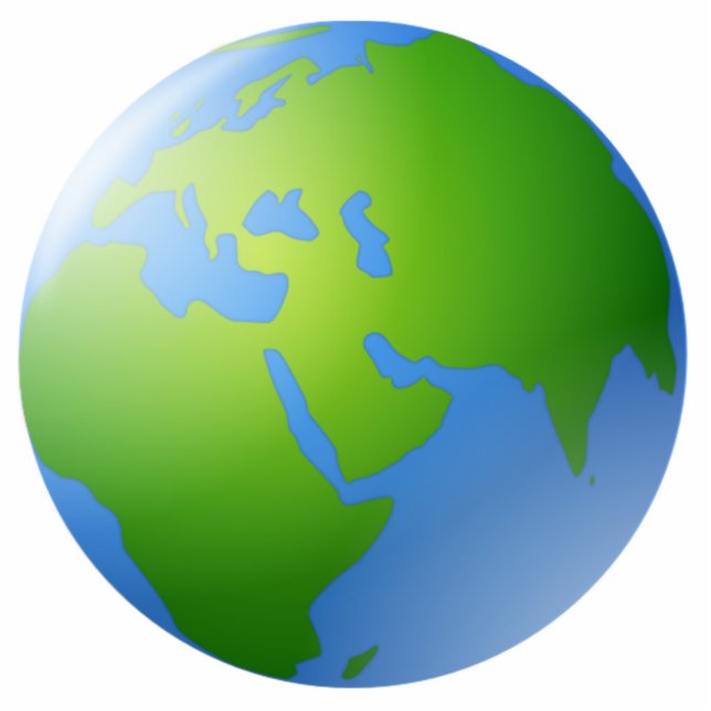 Planet Earth Globe Standing Photo Sculpture (Front)