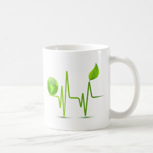 PLANET EARTH HEART MONITOR COFFEE MUG