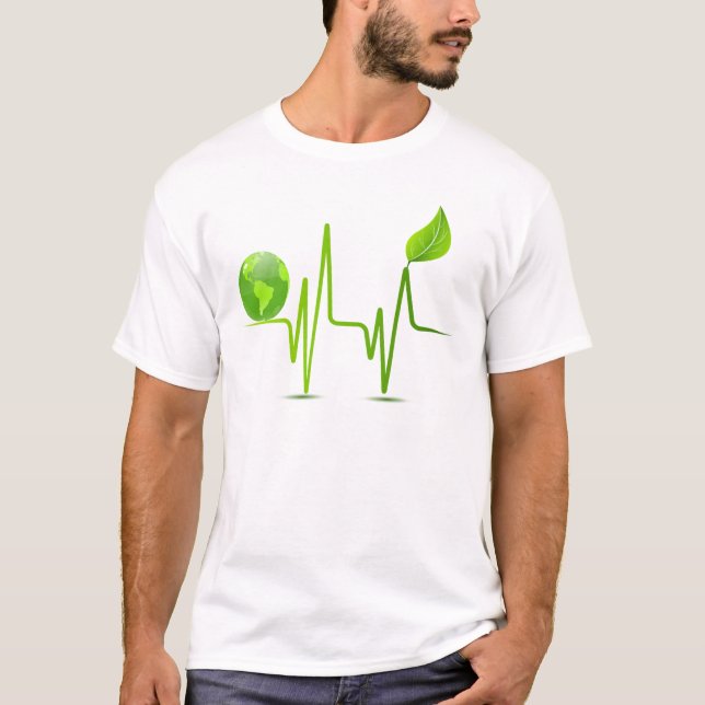 PLANET EARTH HEART MONITOR T-Shirt (Front)