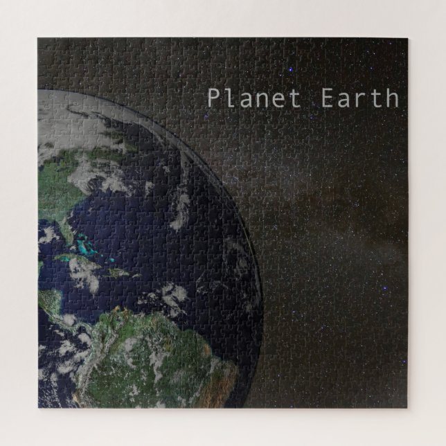Planet Earth in Milky Way Jigsaw Puzzle (Vertical)