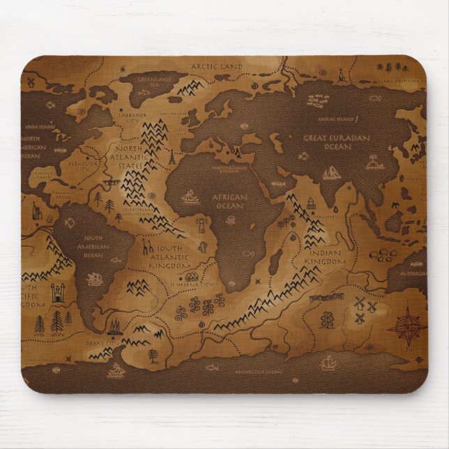 Planet Earth-Inversed Mouse Mat (Front)
