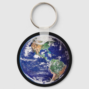 Planet Earth Key Chain. Key Ring