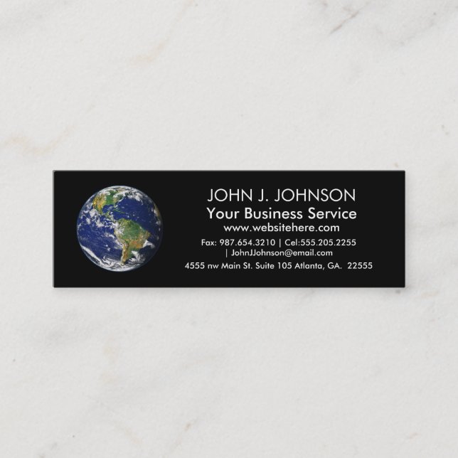 Planet Earth | Mini Business Card (Front)