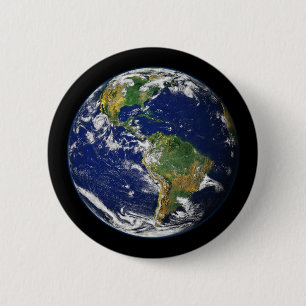 PLANET EARTH natural (solar system) ~ 6 Cm Round Badge