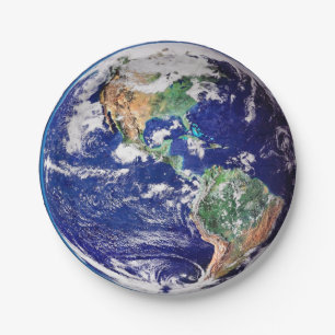 Planet Earth Paper Plate