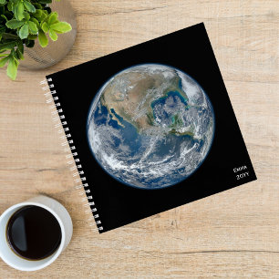 Planet Earth Photo, Outer Space, Fun Custom Notebook