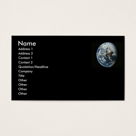 Planet Earth Profile Card