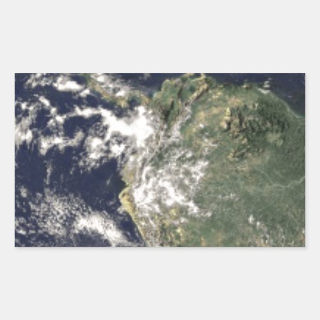 Planet Earth Rectangular Sticker (Front)