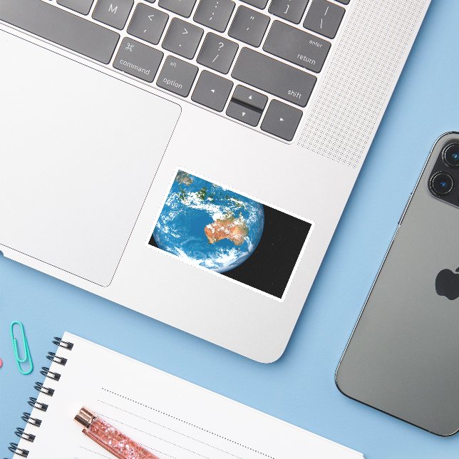 Planet Earth Showing Clouds Over Australia. (Laptop w/ iPhone)