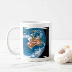 Planet Earth Showing Clouds Over Australia. Coffee Mug