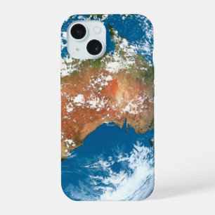 Planet Earth Showing Clouds Over Australia. iPhone 15 Case