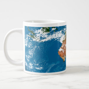 Planet Earth Showing Clouds Over Australia. Large Coffee Mug