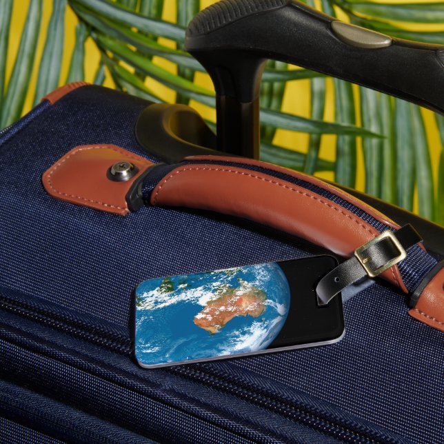 Planet Earth Showing Clouds Over Australia. Luggage Tag (Front Insitu 3)