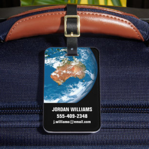 Planet Earth Showing Clouds Over Australia. Luggage Tag