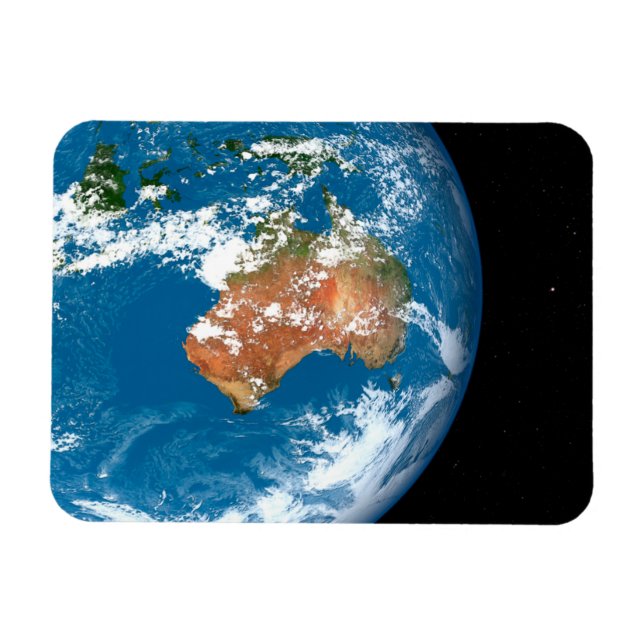 Planet Earth Showing Clouds Over Australia. Magnet (Horizontal)