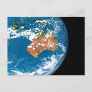Planet Earth Showing Clouds Over Australia. Postcard