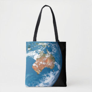 Planet Earth Showing Clouds Over Australia. Tote Bag
