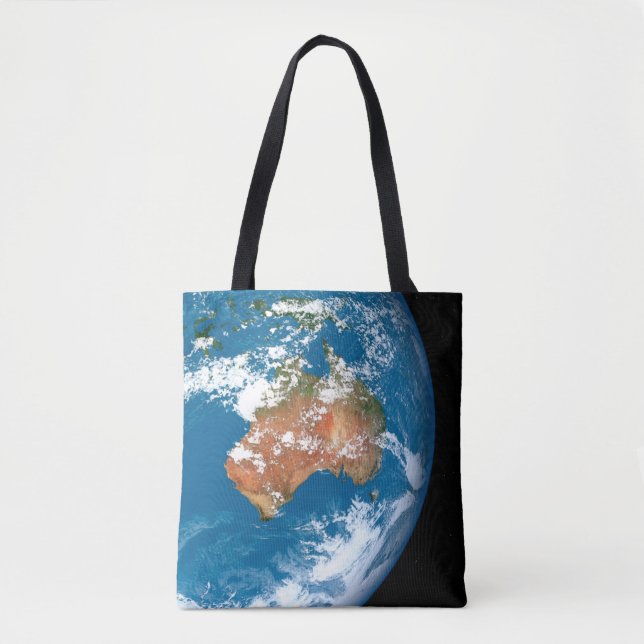Planet Earth Showing Clouds Over Australia. Tote Bag (Front)