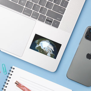 Planet Earth Showing Sea Ice Coverage In 1980.