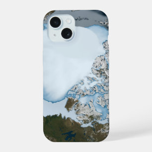 Planet Earth Showing Sea Ice Coverage In 1980. iPhone 15 Case