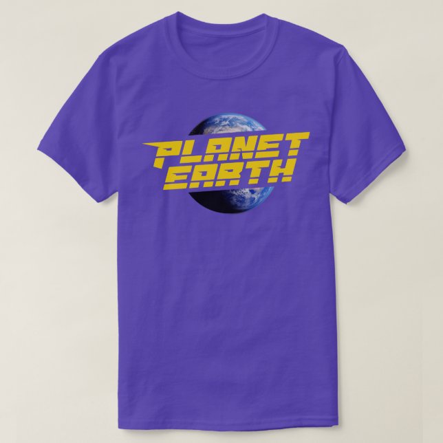 Planet earth space universe badge T-Shirt (Design Front)