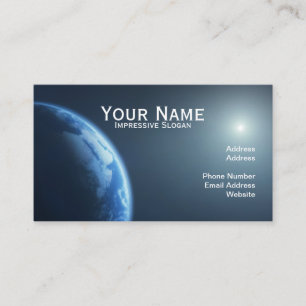 Planet Earth Space View Business Card