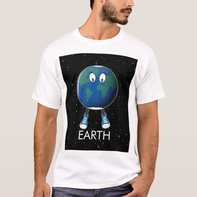 Planet Earth & Stars T-Shirt (Front)