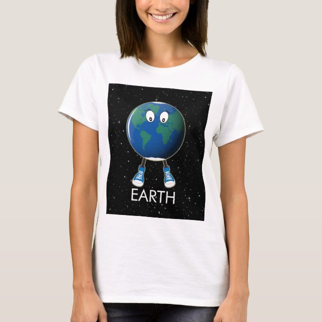 Planet Earth & Stars T-Shirt (Front)