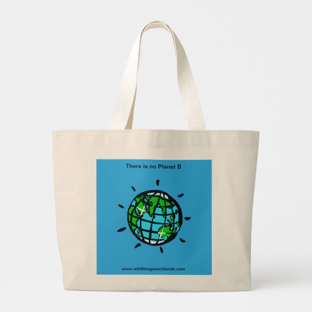  Planet Earth - Sustainable living - Conservation Large Tote Bag (Back)