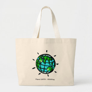 Planet EARTH Sustainable living - Large Tote Bag