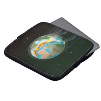 Planet Earth Tectonic Plates Laptop Sleeve