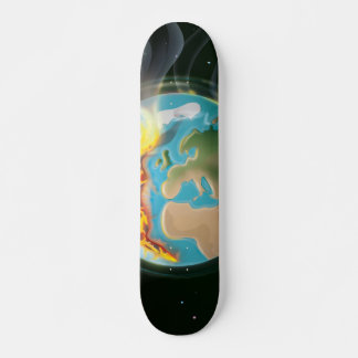 Planet Earth Tectonic Plates Skateboard