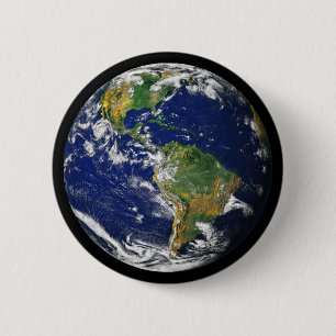 Planet Earth - The Blue Marble (The Americas) 6 Cm Round Badge