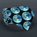 Planet Earth Tie<br><div class="desc">Planet Earth and outer solar system. Planetary bodys that surround our world. Collection of great gift ideas for those who think green and also love astronomy and space travel.</div>